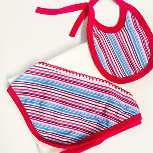 Set Mantita y Babero Rojo