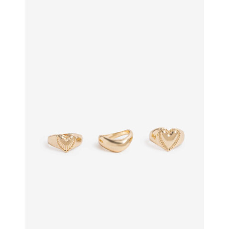 Sets Anillos Metal Dorado