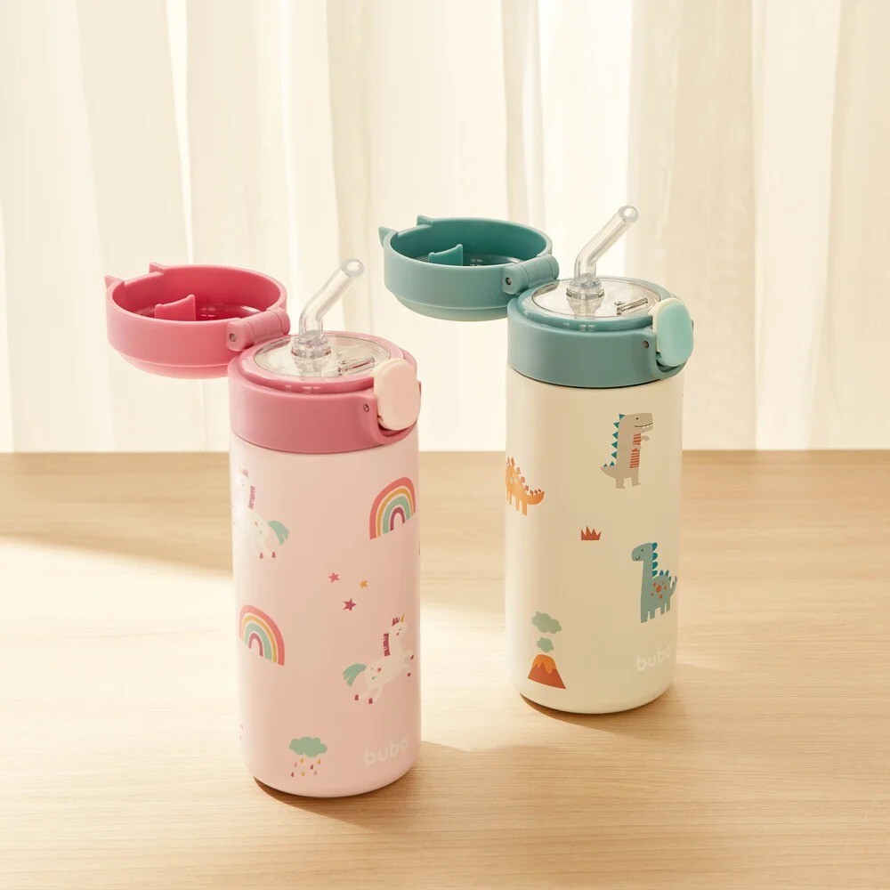Vaso termico BUBA Magic sorbito unicornio rosa