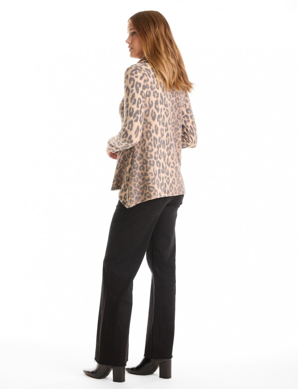 Buzo Cuello Volcado MULTI/BEIGE