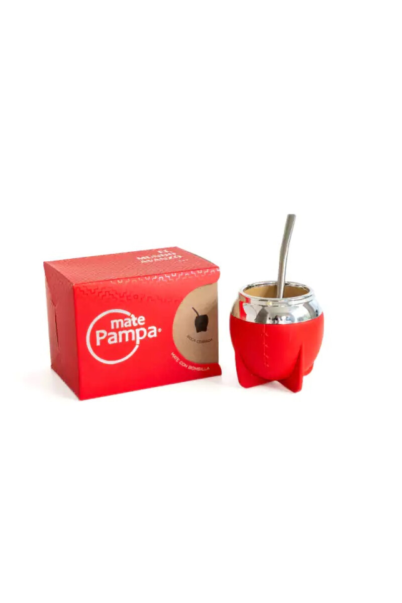 MATE PAMPA MATE TRADICIONAL BOCA CERRADA ROJO