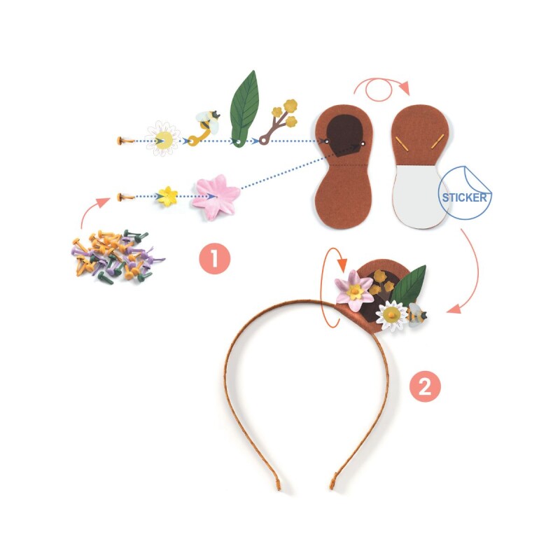 Vinchas de flores para decorar Do it yourself Djeco 6+ Vinchas De Flores Para Decorar Do It Yourself Djeco 6+