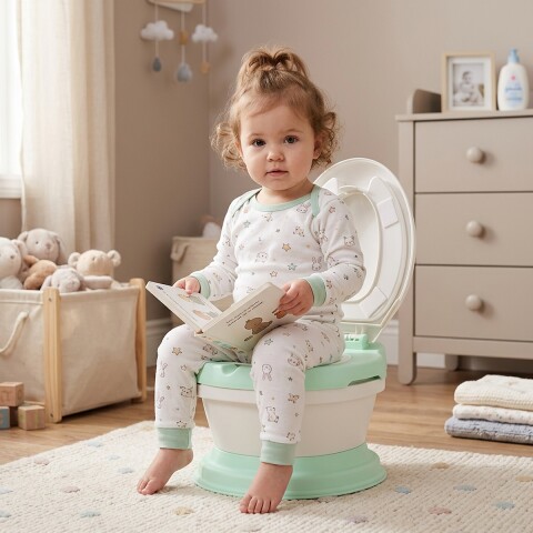 Pelela inodoro para bebes y niños con tapa y asiento infantil IMBACK Color Verde Pelela inodoro para bebes y niños con tapa y asiento infantil IMBACK Color Verde