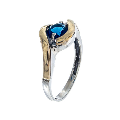 Anillo de Plata 925, Double y circonia Anillo de Plata 925, Double y circonia
