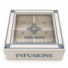 Caja para Sobres de Te Cuadrada con 4 Divisiones 18x18xh7cm Caja para Sobres de Te Cuadrada con 4 Divisiones 18x18xh7cm
