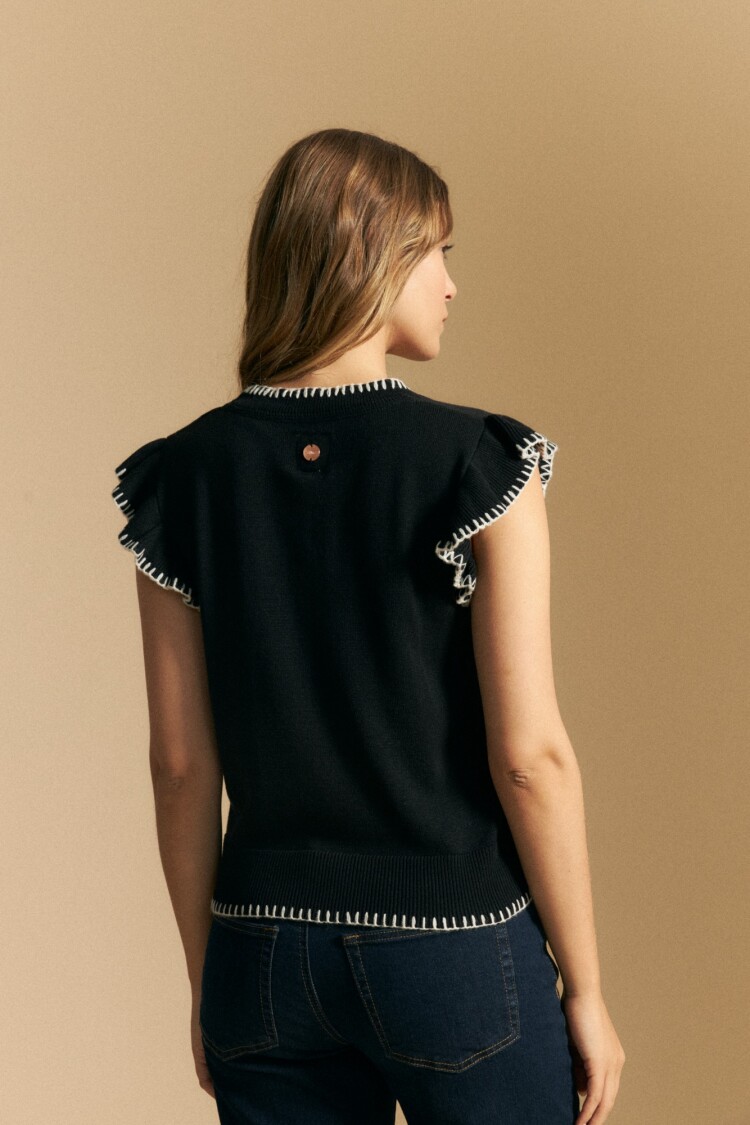 CHALECO MARGARITA Negro