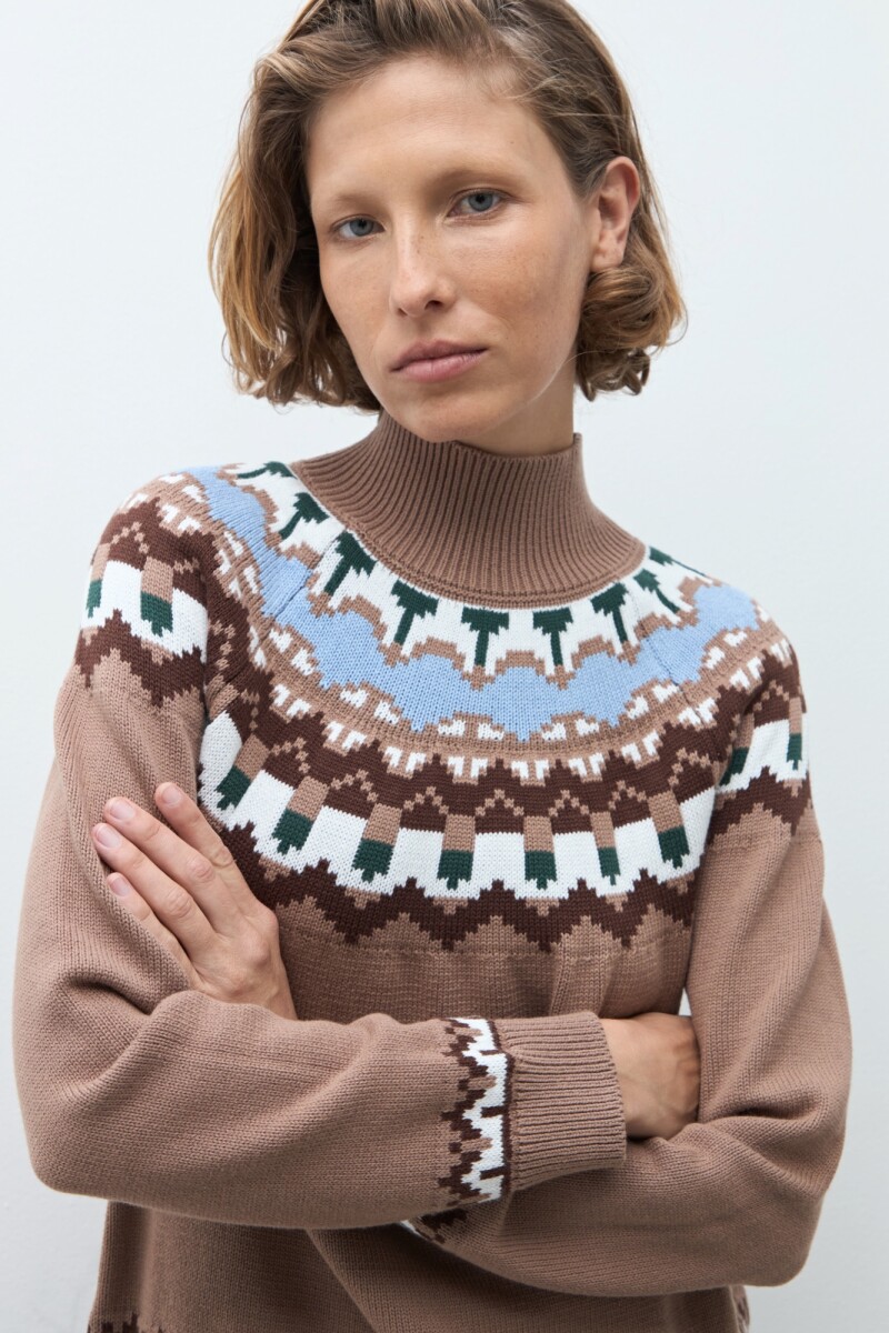 Polera bariloche tostado melange