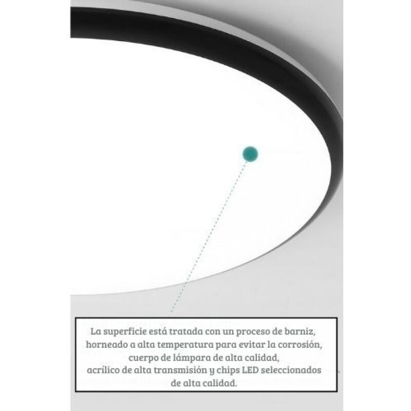 Plafón Led Circular Anti Mosquitos Negro