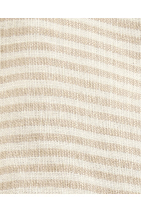 Vestido de algodón y vincha, diseño a rayas Sin color