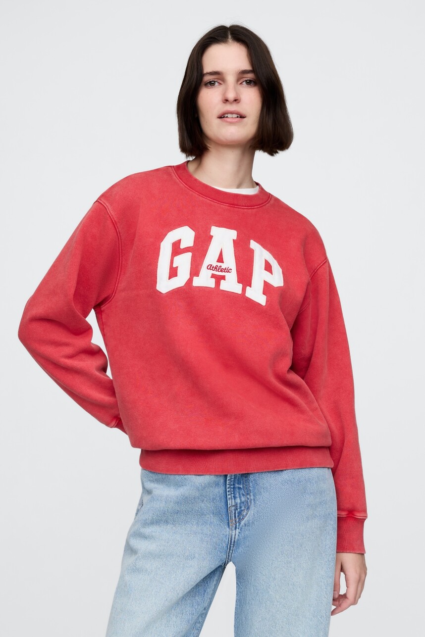 Buzo Deportivo Sin Felpa Logo Gap Mujer Modern Red Logo