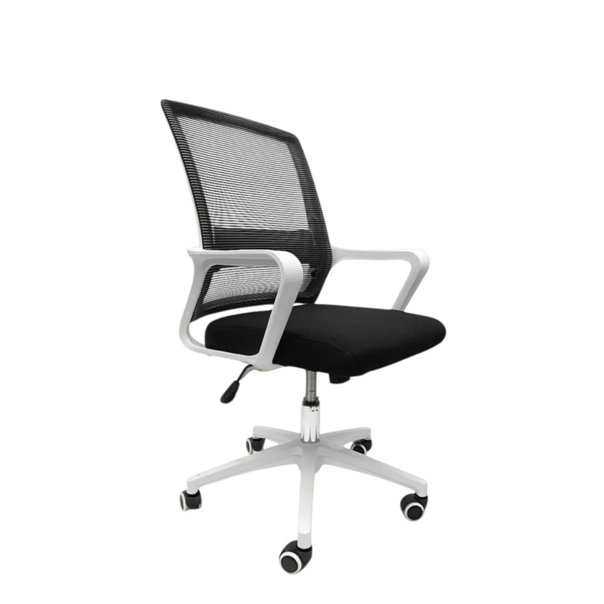Silla De Escritorio Lumax Ryan Ergonómica Con Malla Y Soporte Lumbar Para Oficina - Negro/Blanco 