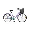 Bicicleta de paseo Baccio Siena Vintage rodado 26 con canasto y parrilla Violeta