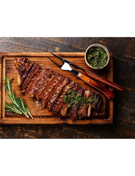 SET X2 PZAS ASADOR TENEDOR/CUCHILLO MANG.MADERA. 38CM SET X2 PZAS ASADOR TENEDOR/CUCHILLO MANG.MADERA. 38CM
