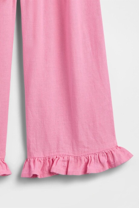 Pantalón De Lino Mujer Parisian Pink