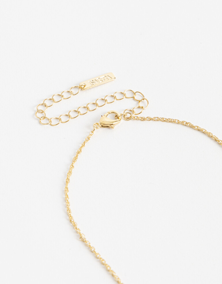 Collares Largos Strass Collar Largo Corazón - Dorado