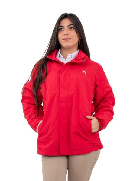 Campera Taslon Dama Roja