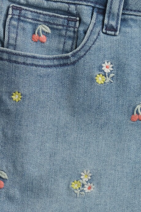 Short De Jean Niña Blue Multi Floral