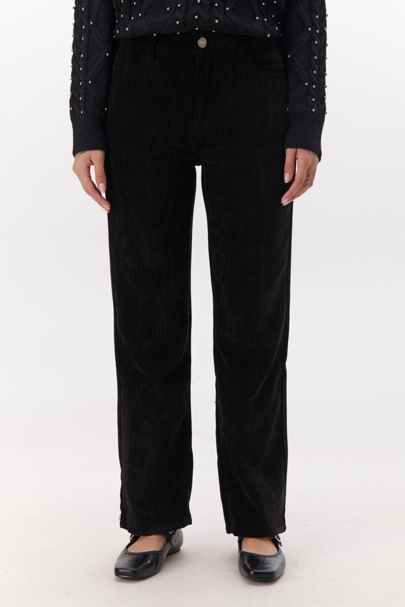 PANTALON PANA VELOUR - NEGRO 