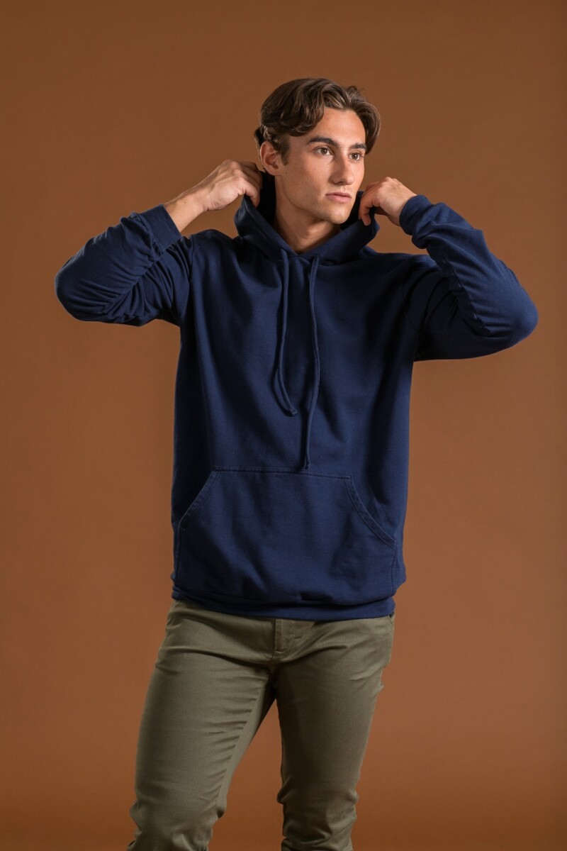 Buzo con Capucha. - Azul Marino. 