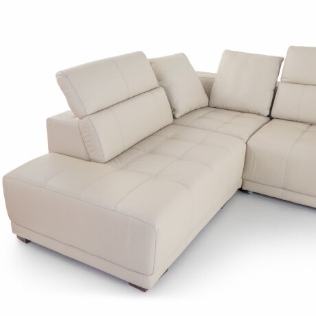 Rinconera Seúl (Retráctil) - Cuero Básico - Chaise izquierdo Arena - (Preventa)