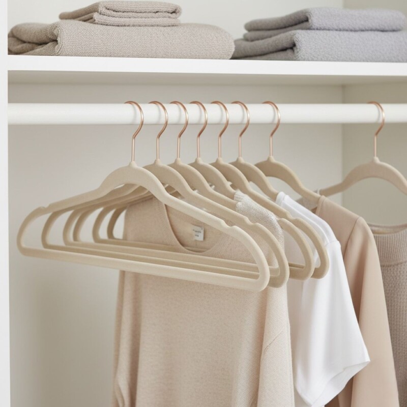 PERCHA GAMUZA BLANCA 42CM Unica