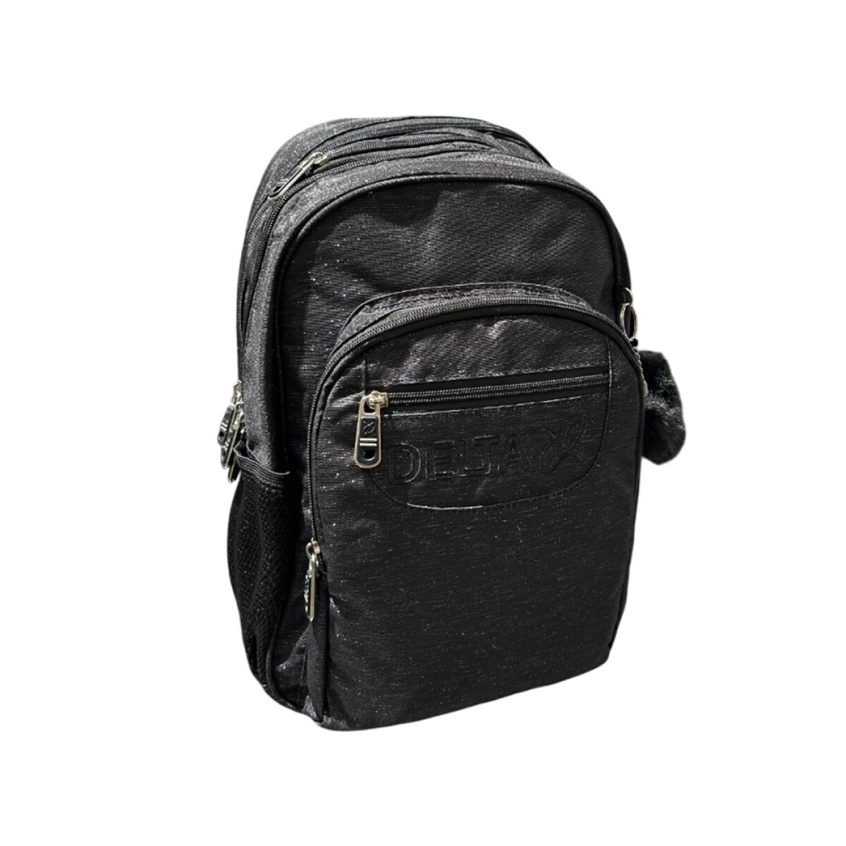 Mochila escolar espalda 17" con útiles - Negro 