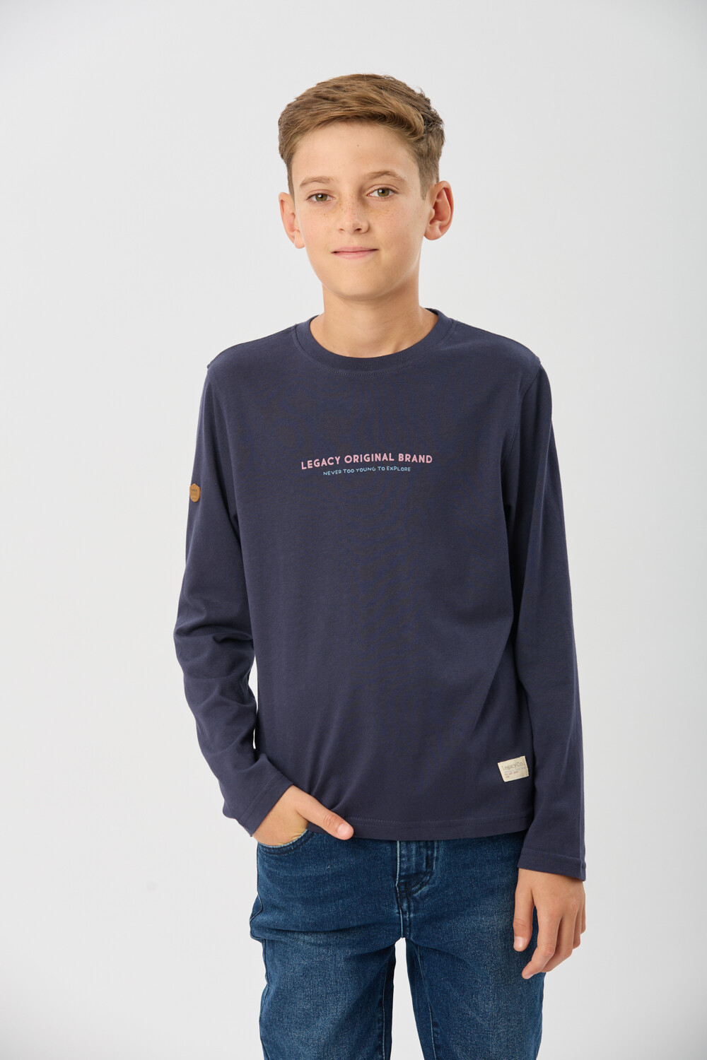 REMEREA ESTAMPADA EN ALGODÓN Azul