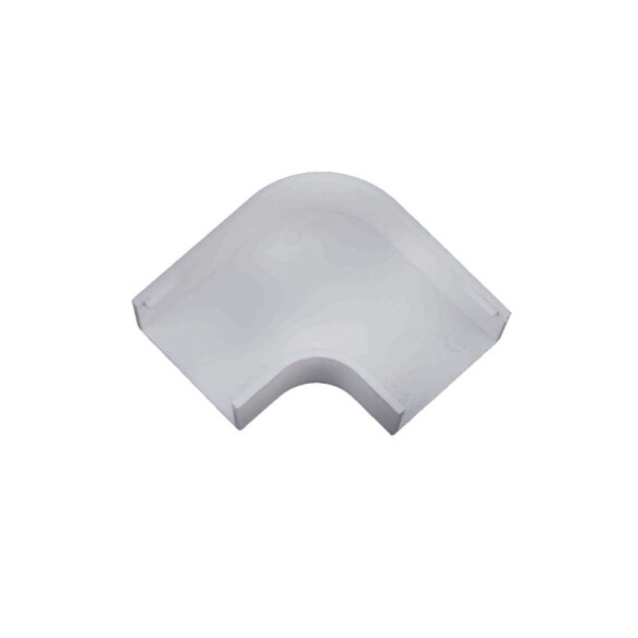 Codo plástico plano 90° 13x7mm blanco DX0212