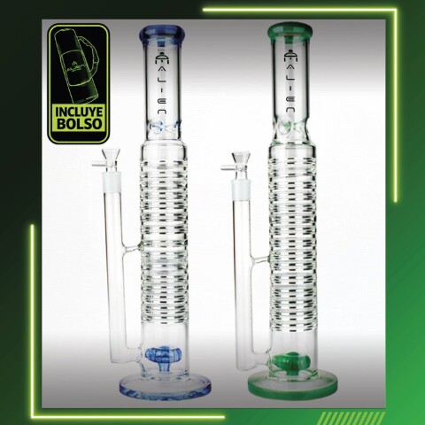 BONG ALIEN PERC SHOWERHEAD Y ATRAP HIELO 46CM - AL229 BONG ALIEN PERC SHOWERHEAD Y ATRAP HIELO 46CM - AL229