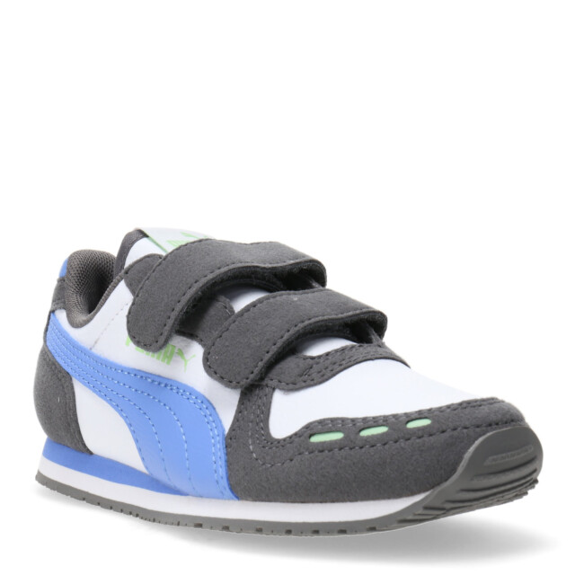 Championes Infantiles Puma Cabana Racer SL 20 V Blanco - Gris - Celeste