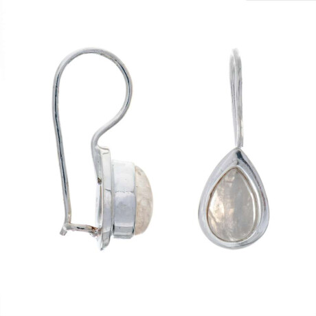 Par De Caravanas De Plata 925 Piedra De La Luna