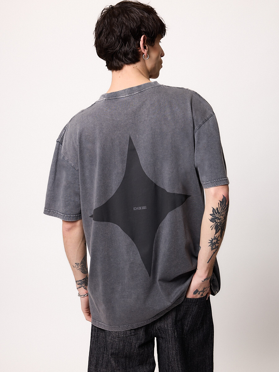 T-SHIRT M/C NIABO DIXIE - Gris Oscuro 