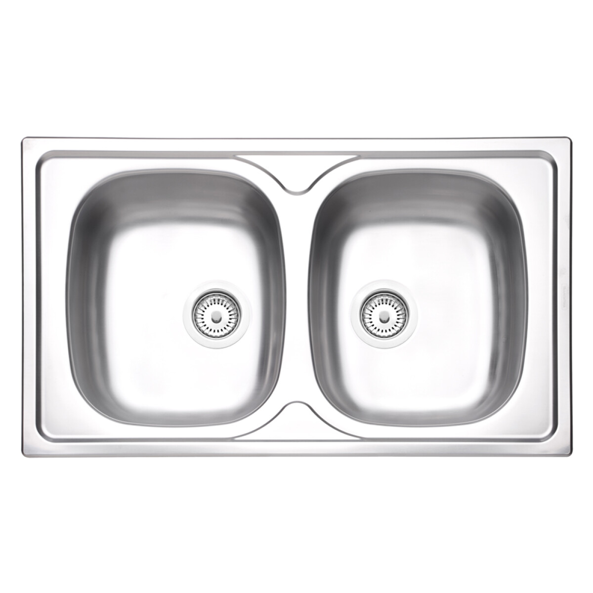 Pileta Doble Acero Inoxidable 304 Terminación Mate 86x50 Cm Tramontina 