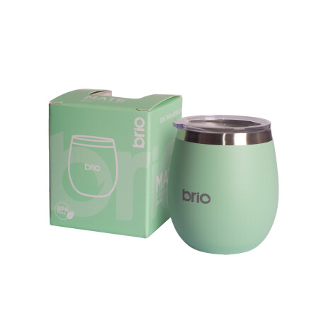 Mate Con Tapa De Acero Inox brio Redondo Menta