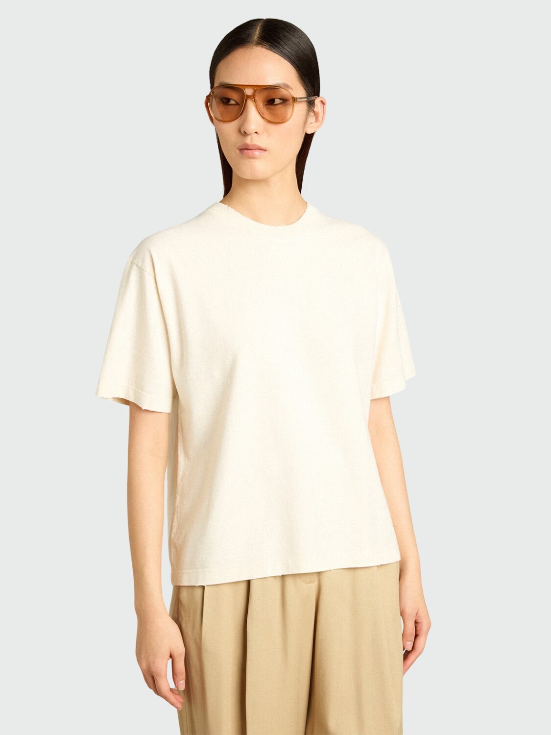 GOLDEN GOOSE - REMERA DE ALGODÓN CON LOGO INVERTIDO EN LA ESPALDA Blanco