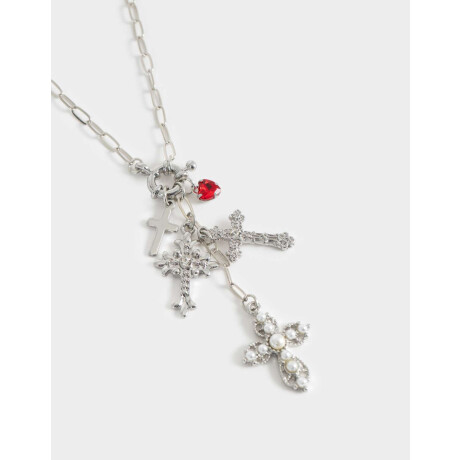 Collares Largo Multi Dijes Plateado