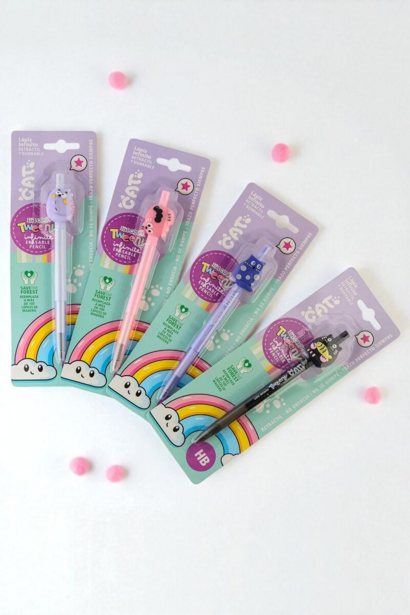 Lápiz infinito retráctil ibi craft tweeny "cat" 