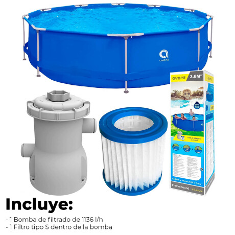 Piscina Jilong Estructural 6125 L 360X76cm C/ Filtro Piscina Jilong Estructural 6125 L 360X76cm C/ Filtro