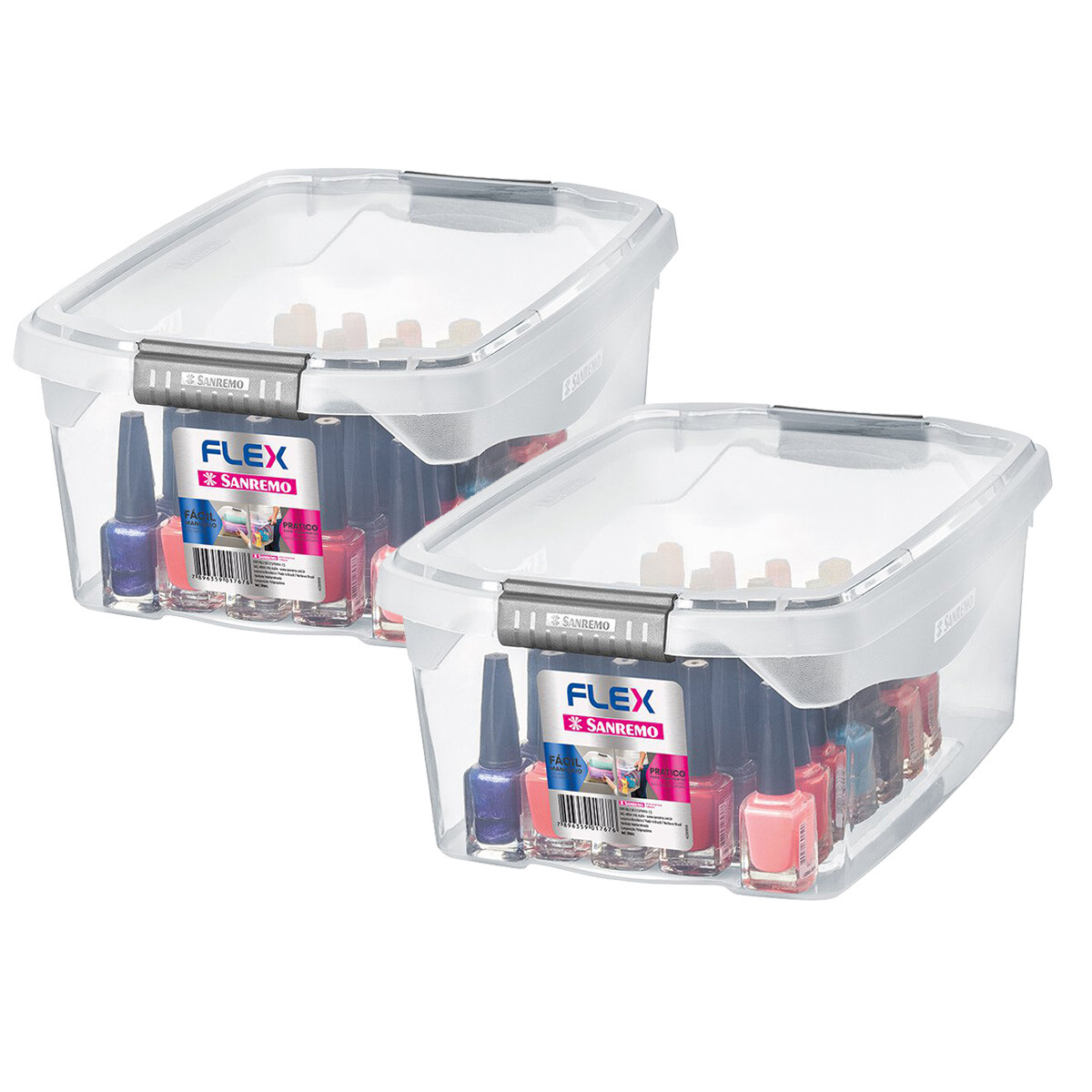 Set x2 Caja organizadora 6 lts - TRANSPARENTE 