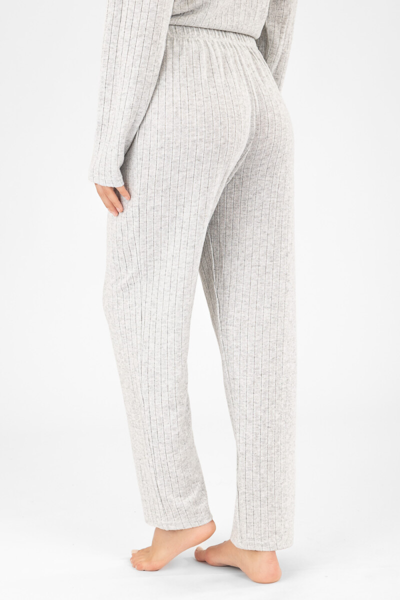 Pantalon rib grueso gris Gris