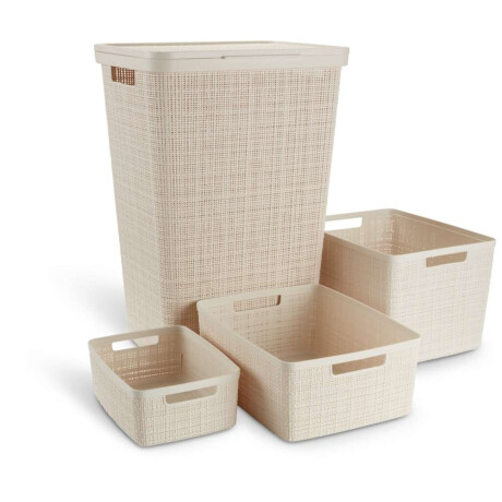 Cesta JUTE 5L plástico blanco crudo Blanco crudo