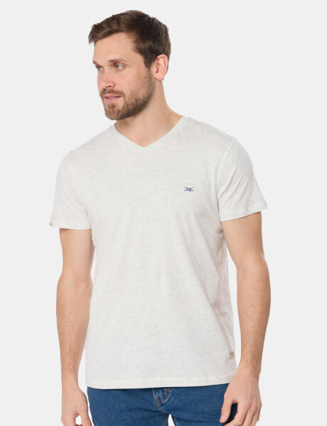 REMERA LISA ESCOTE V Gris