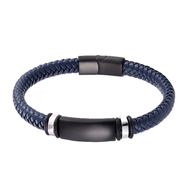 Pulsera de cuero azul Pulsera De Cuero Azul