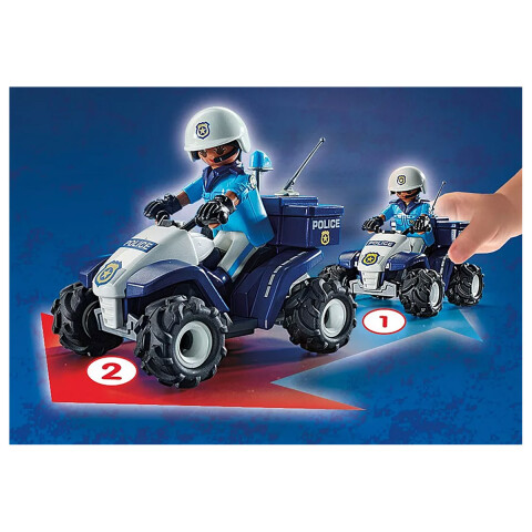 Policía con Motocicleta Playmobil 21 Piezas U