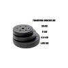 Kit 2 Mancuernas + Barra Recta Maciza 1.8m + 50 Kilos Pesas 2x10Kg 4x5Kg 2x2.5Kg 4x1.25Kg