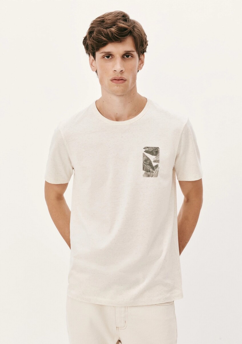 CAMISETA MANGA CORTA CON ESTAMPA - BEIGE 