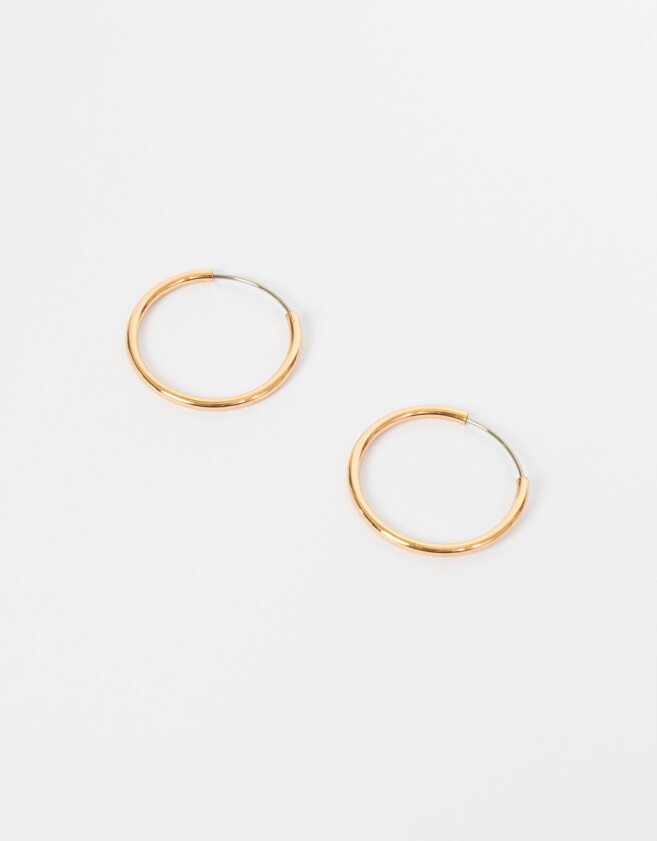 Aros Argollas Bañada en Oro Aros Argollas Bañadas En Oro - Dorado