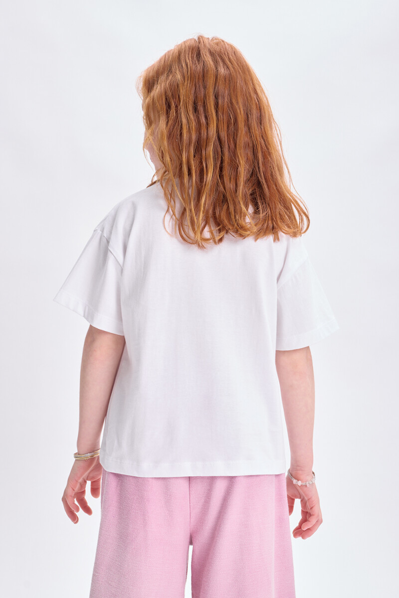Remera manga corta Cenicienta Crudo