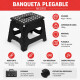 Banqueta plegable 29x22x22 NEGRO