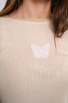 Remera estampada Beige
